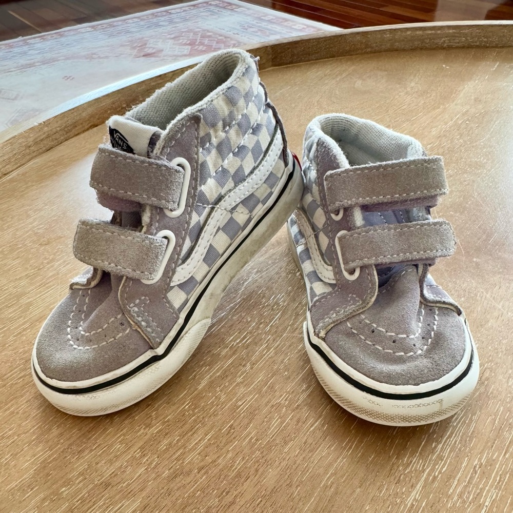 Cute Purple Checkered Toddler Vans